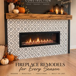 E.L. Construction - Fall Fireplace