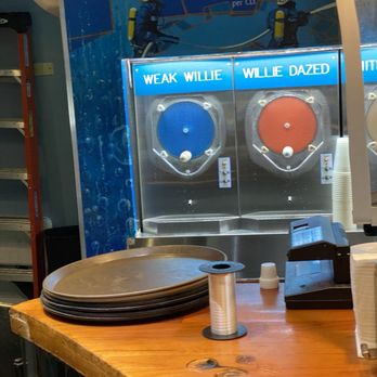 Wet Willie's - Two of the slushy machines, including the weak Willie which is non alcoholic. - Bars Near Me - Savannah, Georgia Wet Willie's - Two of the slushy machines, including the weak Willie which is non alcoholic. - Bars Near Me - Savannah, Georgia