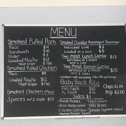 Pale Blue Smoking - Menu
