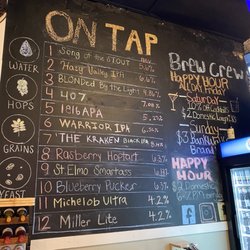 Bankwalker Brewing - On tap menu