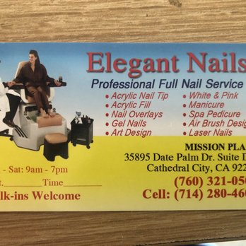 Elegant Nails - Business card - Nail Salons Near Me - Cathedral City, California Elegant Nails - Business card - Nail Salons Near Me - Cathedral City, California