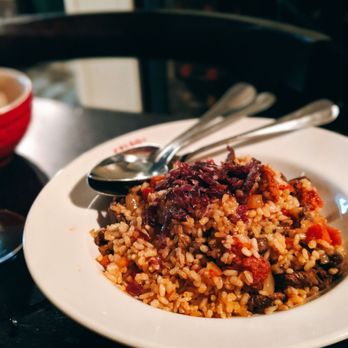 Celso y Manolo - Rice with ham and sausage, super tasty, a bit salty - Tapas Bars Near Me - Madrid, M