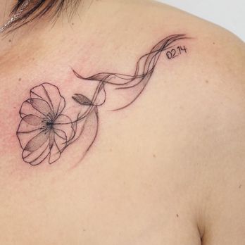 Kapwa Ink - I was do happy with my flower , Shari was amazing artist , friendly and so gental, for sure i will come back for more - Tattoo Near Me - San Leandro, California