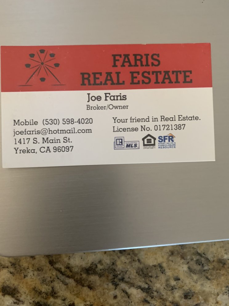 FARIS REAL ESTATE Updated July 2024 1417 Main St, Yreka, California
