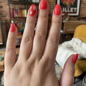 Passion Nail Studio - Gel powder with extensions and flower design - Nail Salons Near Me - New York, New York Passion Nail Studio - Gel powder with extensions and flower design - Nail Salons Near Me - New York, New York