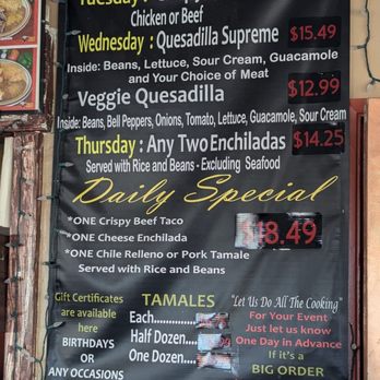 Taco Ranchero - Specials board - Mexican Near Me - Santa Maria, California Taco Ranchero - Specials board - Mexican Near Me - Santa Maria, California