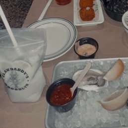 Dozen Grill Oysters,  Boudin Balls
