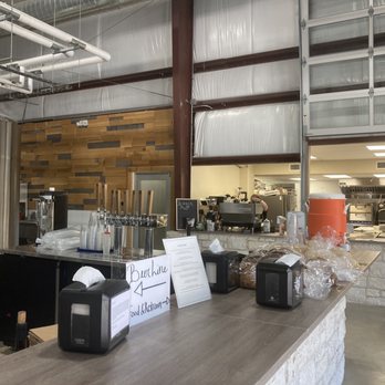 5 Stones Artisan Brewery - They sell their homemade breads and serve food to the right. - Breweries Near Me - New Braunfels, Texas