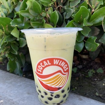 SoCal Wings - Green Thai milk tea with boba - Chicken Wings Near Me - Westminster, California SoCal Wings - Green Thai milk tea with boba - Chicken Wings Near Me - Westminster, California