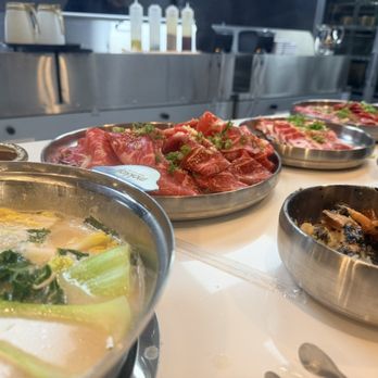 Mokkoji Shabu Shabu - The package for 2 with all the beef options for a little over 100$ high recommend!! - Hot Pot Near Me - Los Angeles, California