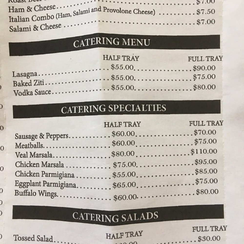Laby's Pizzeria - Catering and cold wedge menu - Pizza Near Me - Fishkill, New York