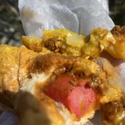 Texas Inn Harrisonburg - Why is my hotdog red with food dye #4? How cheap is this hot dog? Ewww.