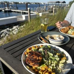 Caesar salad with Blackened Cobia Caesar salad with Blackened Cobia