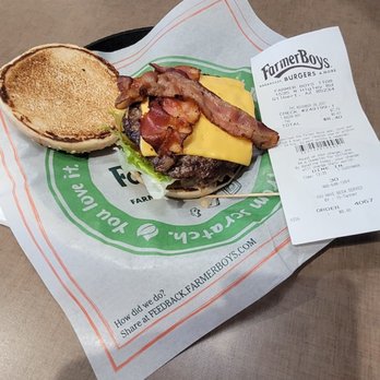 Farmer Boys - Bacon cheeseburger - Breakfast & Brunch Near Me - Gilbert, Arizona Farmer Boys - Bacon cheeseburger - Breakfast & Brunch Near Me - Gilbert, Arizona