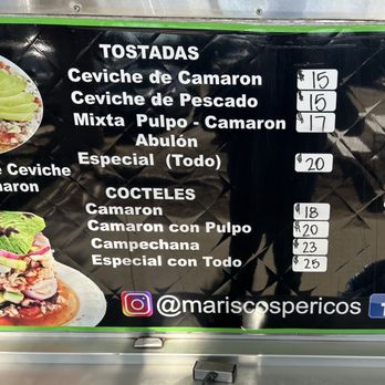 Mariscos Pericos - Menu - Food Trucks Near Me - Moorpark, California