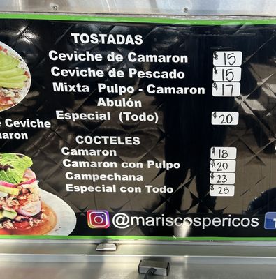 Menu photo 3 Mariscos Pericos Moorpark, CA