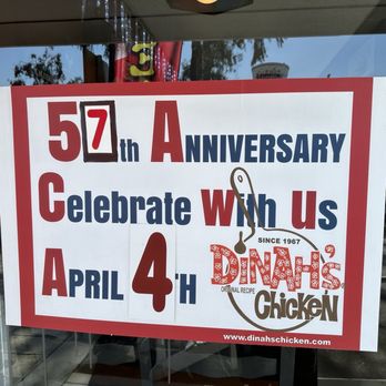 Dinah's Chicken - Their Anniversary 4/4/24! - Chicken Shop Near Me - Glendale, California Dinah's Chicken - Their Anniversary 4/4/24! - Chicken Shop Near Me - Glendale, California