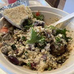 Simones Kitchen - Half already eaten falafel bowl. Absolutely phenomenal.