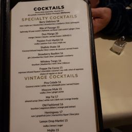 The cocktails i saw being served had great presentation. The cocktails i saw being served had great presentation.