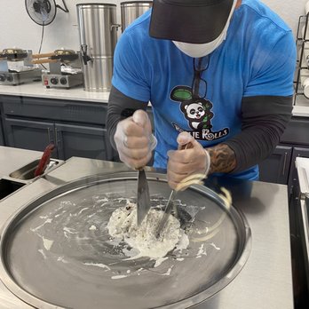 Rollie Rolls Ice Cream - Oreo Monster in the making - Thai Near Me - Pflugerville, Texas Rollie Rolls Ice Cream - Oreo Monster in the making - Thai Near Me - Pflugerville, Texas