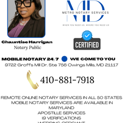 MD Metro Notary Services - We come to you.