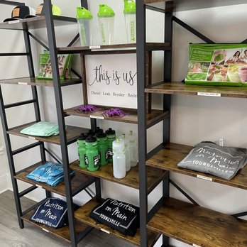 Nutrition on Main - a shelf with a variety of products - Bubble Tea Near Me - Youngsville, North Carolina Nutrition on Main - a shelf with a variety of products - Bubble Tea Near Me - Youngsville, North Carolina