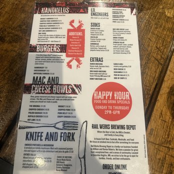 Rail Werks Brewing Depot - Menu - Brewpubs Near Me - Columbia Heights, Minnesota Rail Werks Brewing Depot - Menu - Brewpubs Near Me - Columbia Heights, Minnesota