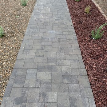 SPR Landscaping - Herringbone smooth stone pavers. - Landscaping Near Me - Fremont, California SPR Landscaping - Herringbone smooth stone pavers. - Landscaping Near Me - Fremont, California