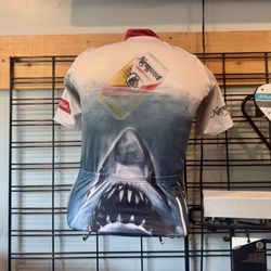 NBX Bikes - Jaws cycling jersey: produced through an exclusive partnership between NBX Bikes and Narragansett Beer.