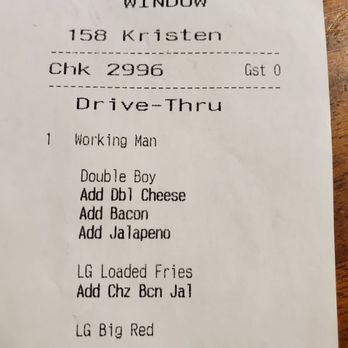 Burger Boy - The order receipt - Burgers Near Me - San Antonio, Texas Burger Boy - The order receipt - Burgers Near Me - San Antonio, Texas