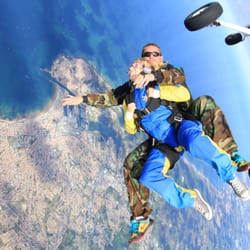 Vendée Evasion Parachutisme - Sortie sur le dos au dessus de la baie des Sables d'Olonne !
