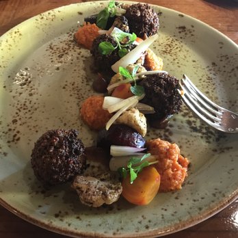 Madera - veggie fritters - New American Near Me - Menlo Park, California Madera - veggie fritters - New American Near Me - Menlo Park, California