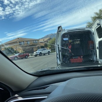 JET Auto Glass - Crack in my windshield that ended up getting in my sight line. That's Elise next to their work van - Auto Glass Services Near Me - Temecula, California JET Auto Glass - Crack in my windshield that ended up getting in my sight line. That's Elise next to their work van - Auto Glass Services Near Me - Temecula, California