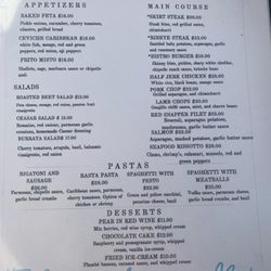 The Cuisine American Bistro - Menu