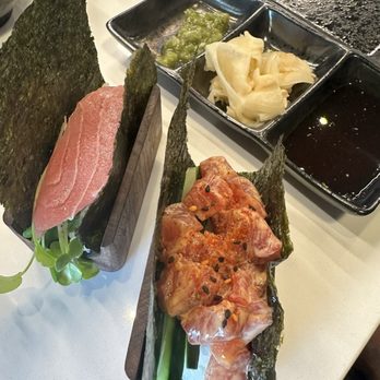 Temaki Bar - Spicy tuna and toro hand rolls - Sushi Bars Near Me - San Jose, California Temaki Bar - Spicy tuna and toro hand rolls - Sushi Bars Near Me - San Jose, California