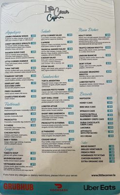 Menu photo 1 Little Corner Cafe Glendale, CA Menu photo 1 Little Corner Cafe Glendale, CA