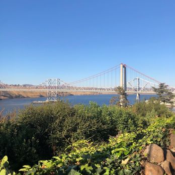 The Dead Fish - View from outside. The Benicia bridge. - Seafood Near Me - Crockett, California