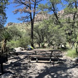Bonita Canyon Campground - Bonita campground Site #11 with water spigot nearby,grill, tent level pad, and a table. With restrooms a few yards away. $20/day