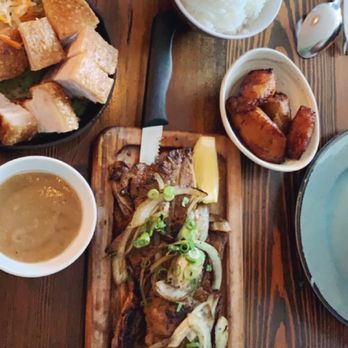 Bayan Ko - Bayan Lechon, Short Rib Bistec, Maduros, pathetic "double portion" of Jasmine rice - Cuban Near Me - Chicago, Illinois