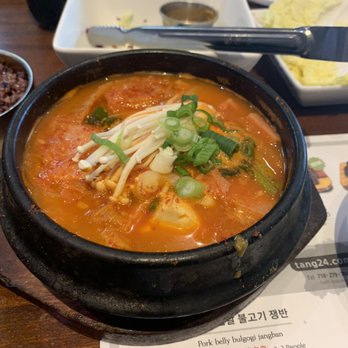 Tang Restaurant - Budaejigae (Army stew) - Korean Near Me - Flushing, New York Tang Restaurant - Budaejigae (Army stew) - Korean Near Me - Flushing, New York