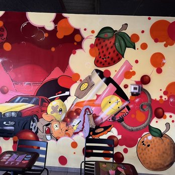 Thirst-Tea Cafe - Best bubble tea mural ever! - Bubble Tea Near Me - Omaha, Nebraska