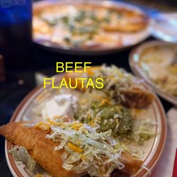 El Charro Beer - Beef flautas.  More like chimis!!