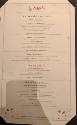 Menu photo 2 la Cascata Niagara Falls, NY Menu photo 2 la Cascata Niagara Falls, NY