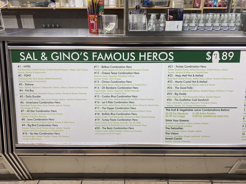 SAL & GINO’S DELI AND CATERING Updated September 2024 23605 Braddock Ave, Bellerose, New