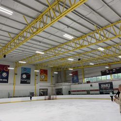 Robert Morris University Island Sports Center - Love the Olympic banners