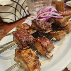 Cheburechnaya - Skewers/Kebabs/Shashlik: Lamb Ribs With Fat. $7.29. Very good