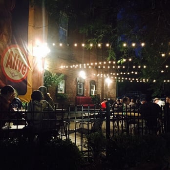 Bank Square Coffeehouse - At night time, outside tables so romantic - Coffee & Tea Near Me - Beacon, New York Bank Square Coffeehouse - At night time, outside tables so romantic - Coffee & Tea Near Me - Beacon, New York