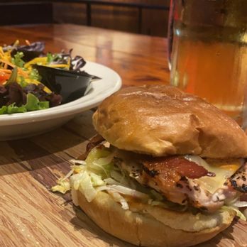 Twin Peaks - Grilled Chicken Sandwich w/ side salad - Sports Bars Near Me - Columbia, South Carolina Twin Peaks - Grilled Chicken Sandwich w/ side salad - Sports Bars Near Me - Columbia, South Carolina