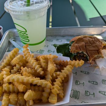 Shake Shack - Standard single burger, side of fries and lemonade for $20 - Burgers Near Me - Huntington Beach, California Shake Shack - Standard single burger, side of fries and lemonade for $20 - Burgers Near Me - Huntington Beach, California