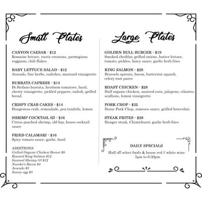 Menu photo 7 Golden Bull Santa Monica, CA